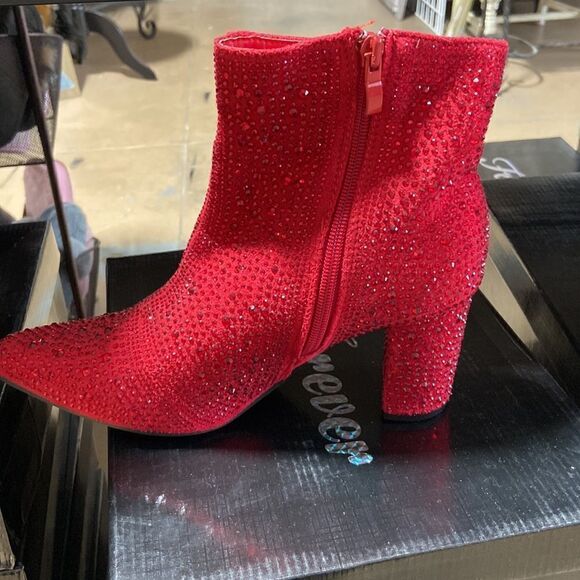 ‎Red rhinestone boots - Picture 2 of 4